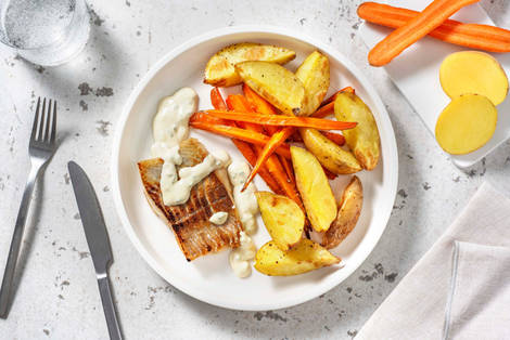 Schelvisfilet met bieslooksaus