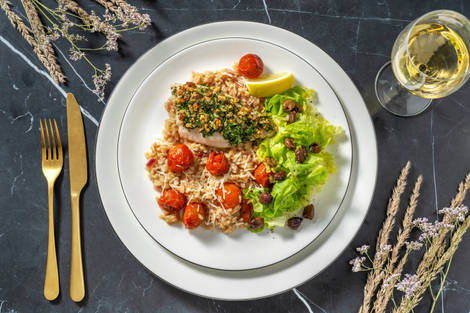 Klassieke heekfilet met walnotenkorstje