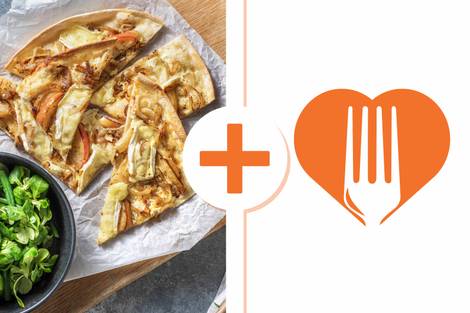 Flammkuchen met brie en appel