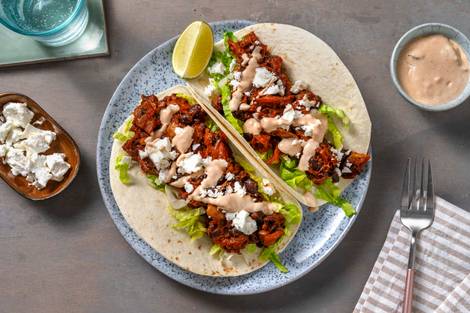 Fried Bean and Mushroom Tacos