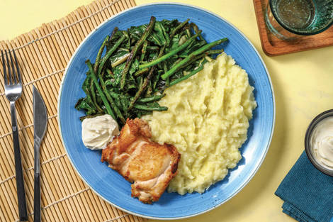 Easy Garlic Chicken & Cauli-Potato Mash