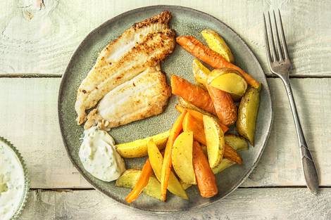 Filet de plie et sauce à la ciboulette