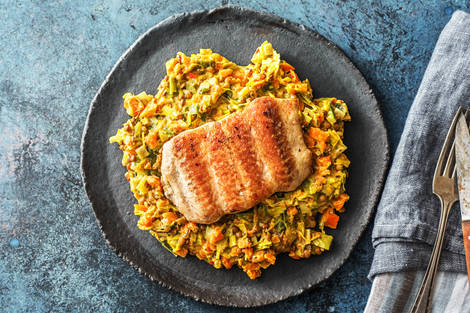 Gebratenes Lachsfilet