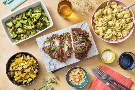 Gehaktbrood gevuld met mozzarella