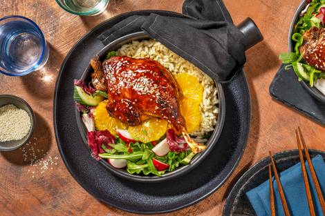 Canard confit croustillant laqué au ketjap