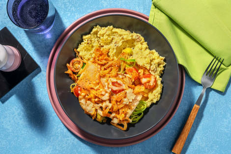 Vispannetje met kabeljauw, prei en room