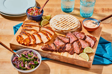 Grilled Chicken & Steak Fajitas