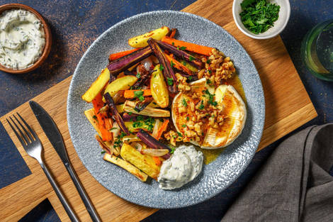 Grillkäse mit Walnuss-Honig-Topping