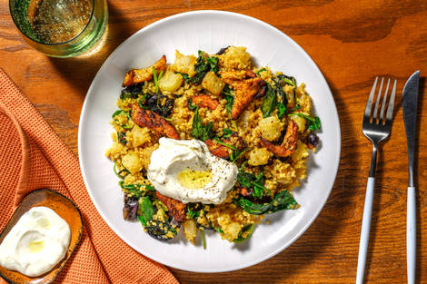 Gyros de poulet au boulgour épicé