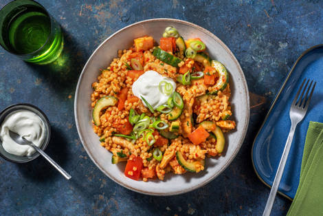 Hähnchen-Perlencouscous-Salat