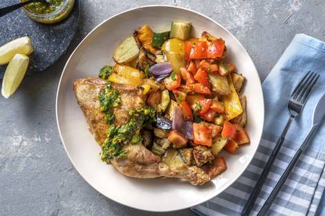 Hähnchenkeule mit Petersilien-Chimichurri