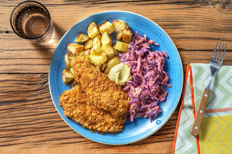 Hähnchenschnitzel mit Currydip