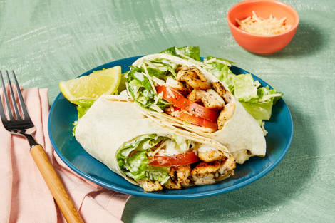 One-Pan Hail Chicken Caesar Wraps