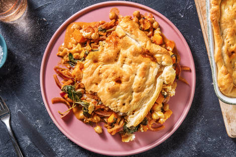 Harissa, Butternut and Chickpea Pie