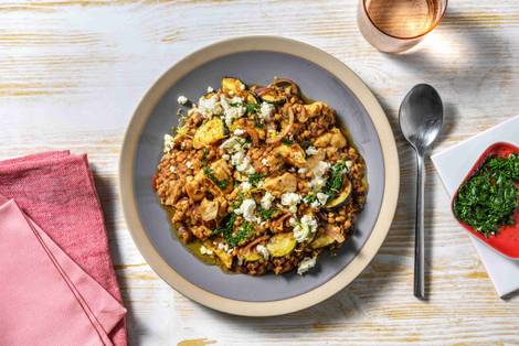 Harissa Chicken and Lentil Jumble