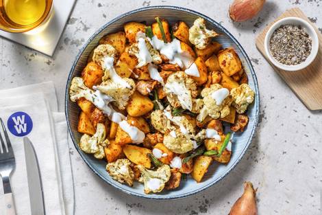 Harissa Chicken with Roasted Cauliflower