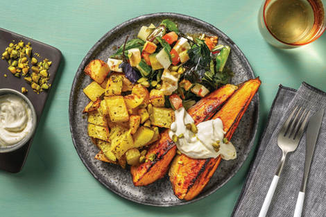 Harissa & Honey-Glazed Eggplant