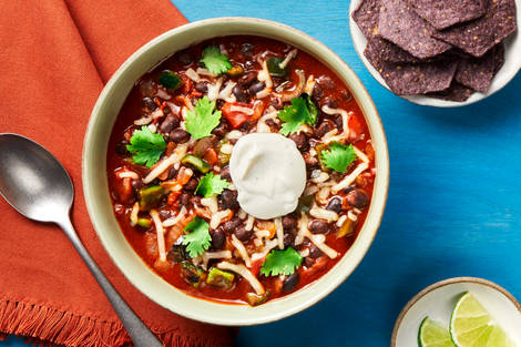 Hearty Black Bean & Poblano Soup