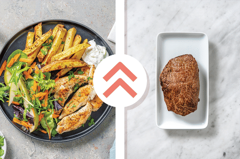 Herbed Beef & Lemon Pepper Fries