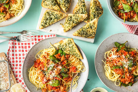 Herby Sausage Bolognese