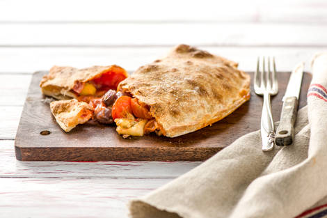 Homemade Vegetable Packed Calzone