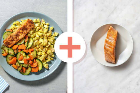 Double saumon moutarde et miel au four