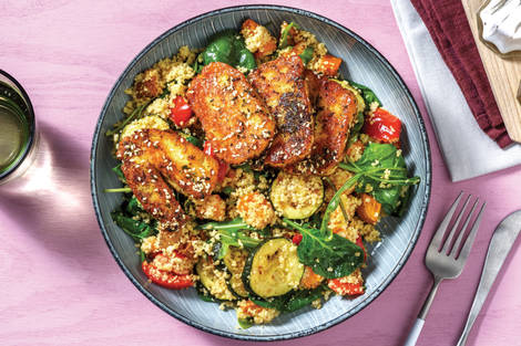 Honey-Sesame Herbed Haloumi