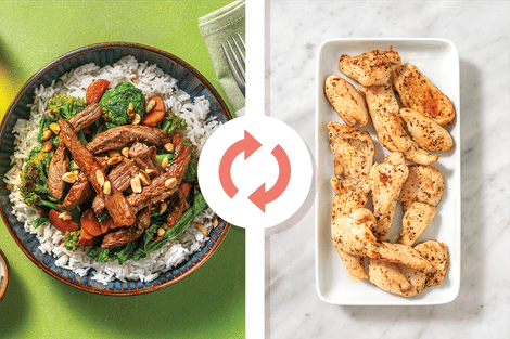 Honey-Soy Chicken & Garlic Rice