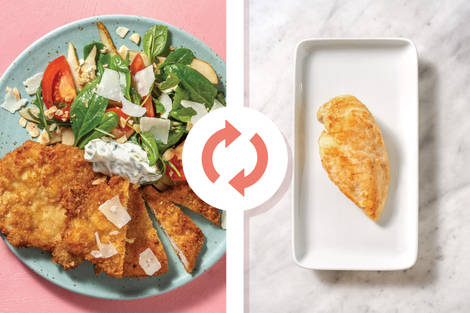 Easy Italian Chicken Cottoletta & Tomato Salad