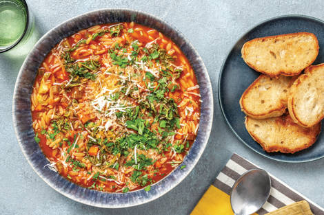 Italian Kale & Risoni Soup