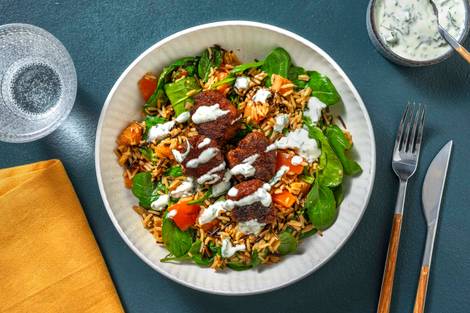 Jollof! Afrikanischer Reistopf mit veganen Frikadellen