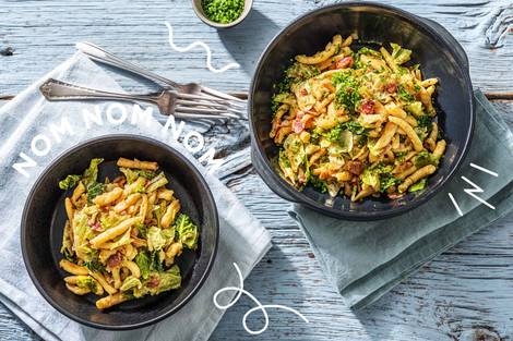 Käsespätzlepfanne mit Bacon