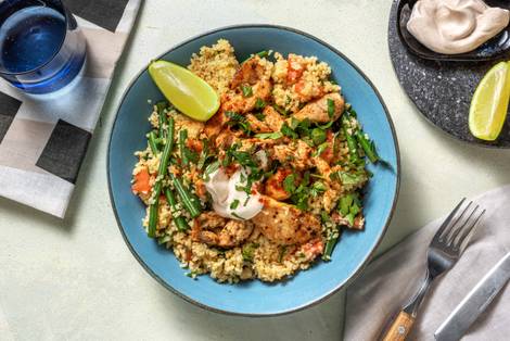 Chawarma de poulet et taboulé