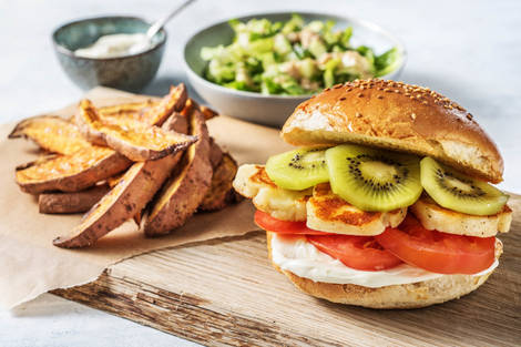 Kiwi-Halloumi-Burger