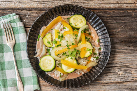 Knackige Gemüsepfanne mit Fenchel,