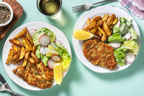 Knuspriges Kräuterschnitzel