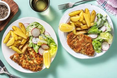 Knuspriges Kräuterschnitzel