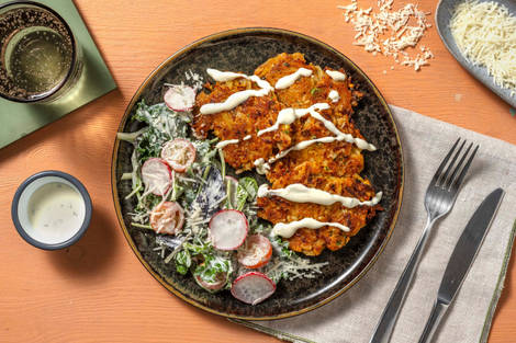 Kohlrabi-Baumnuss-Rösti