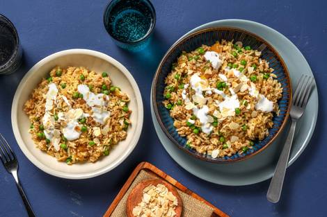 Korma Spiced Pork Pilaf and Mango Chutney