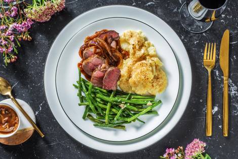 Pan Fried Lamb Steak and Dauphinoise