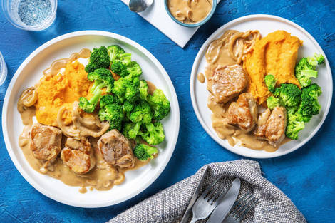 Leckere Schweinesteaks mit Brokkoli