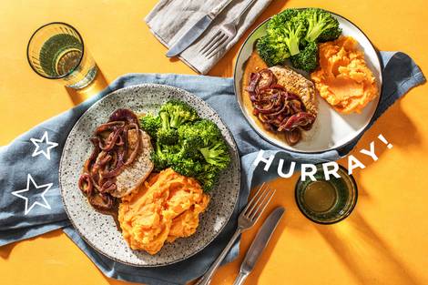 Leckere Schweinesteaks mit Brokkoli