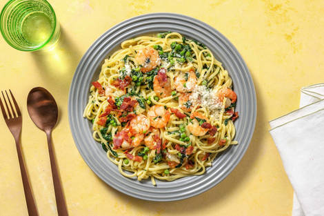 Linguines aux crevettes façon Alfredo