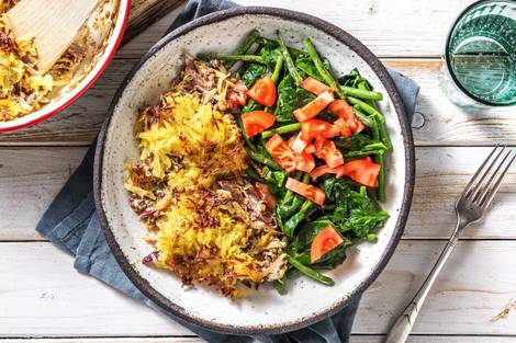 Linsenauflauf mit Kartoffelkruste