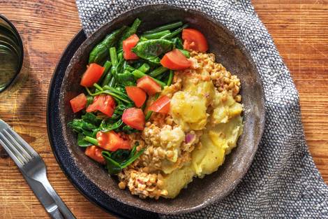 Linsenauflauf mit Kartoffelkruste