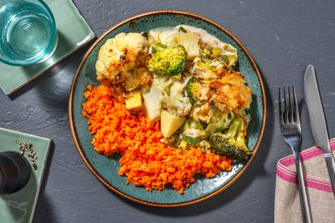 Überbackener Blumenkohl-Brokkoli-Auflauf