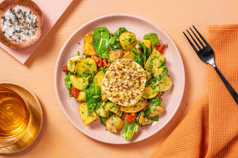 Marinierter Mozzarella in Nusspanade