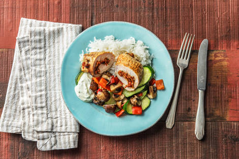 Mediterrane Putenroulade