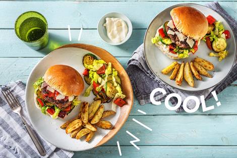 Mediterraner Rindfleischburger