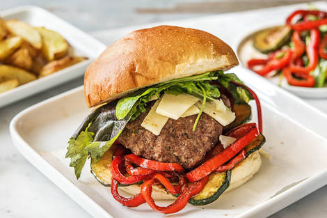 Mediterraner Rindfleischburger